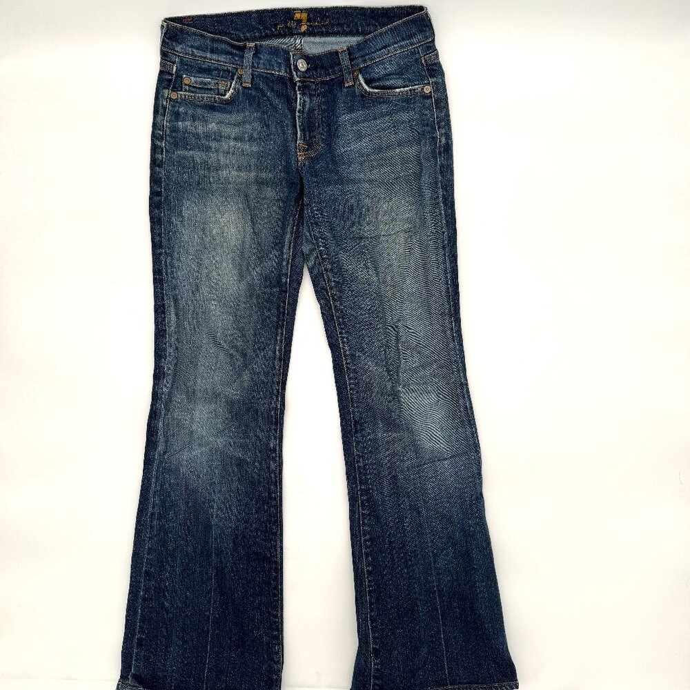 7 For All Mankind Distressed Flare Jeans, Women's Size 28